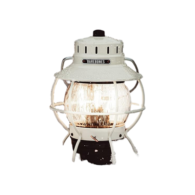 Barebones Railroad Lantern Vintage White - Usb