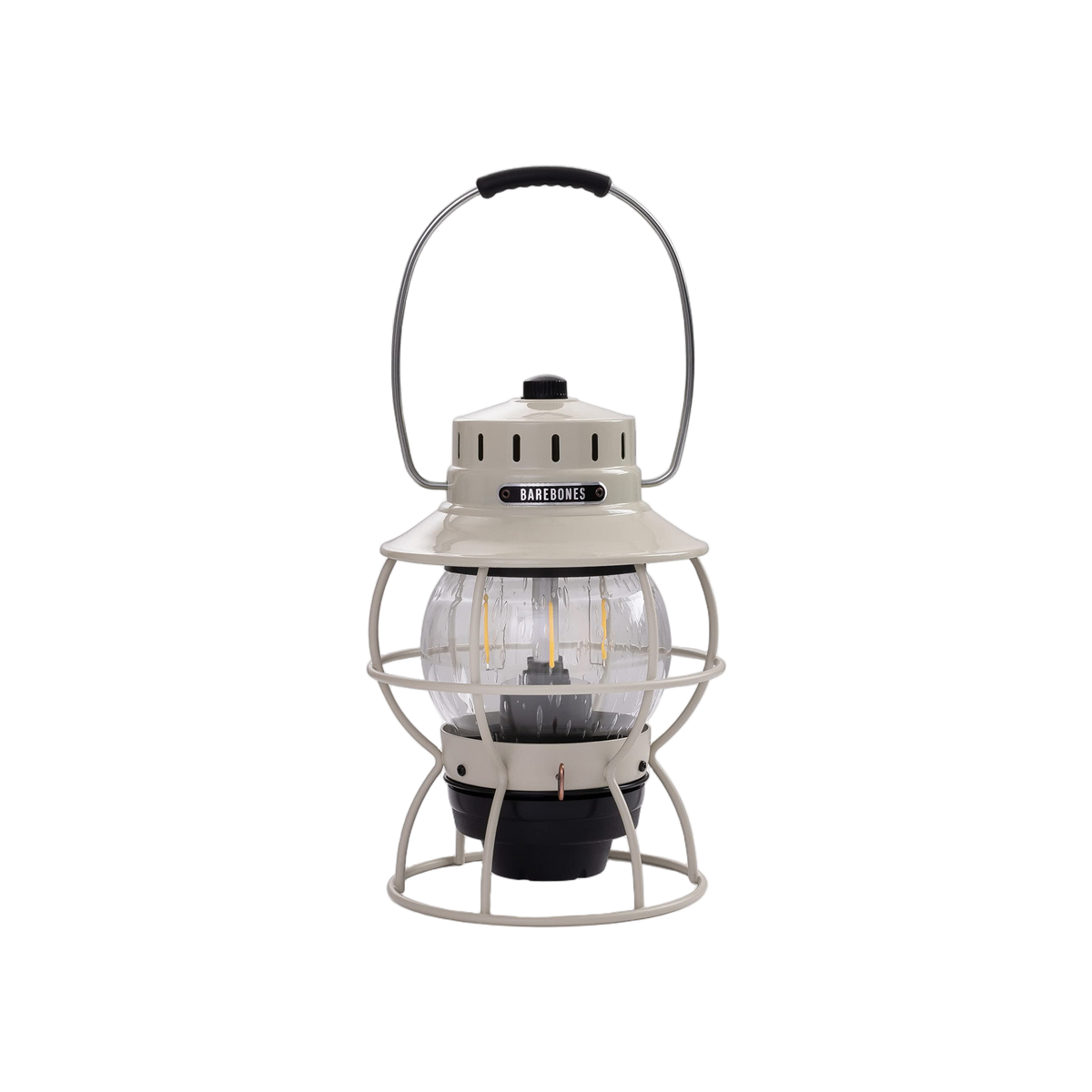Barebones Railroad Lantern Vintage White - Usb