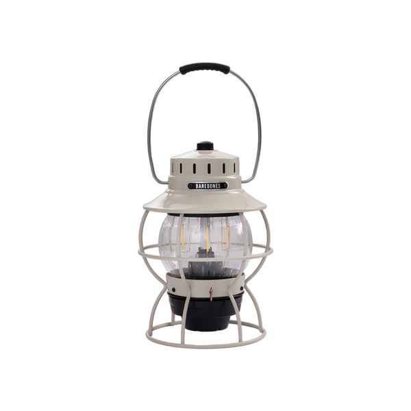 Barebones Railroad Lantern Vintage White - Usb