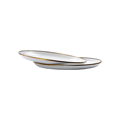 Barebones Plate/Enamel/Set 2 Pcs Egg Shell