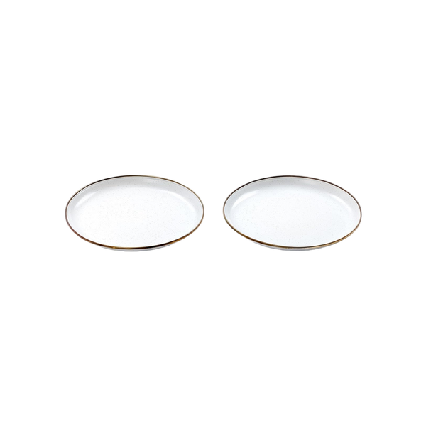 Barebones Plate/Enamel/Set 2 Pcs Egg Shell