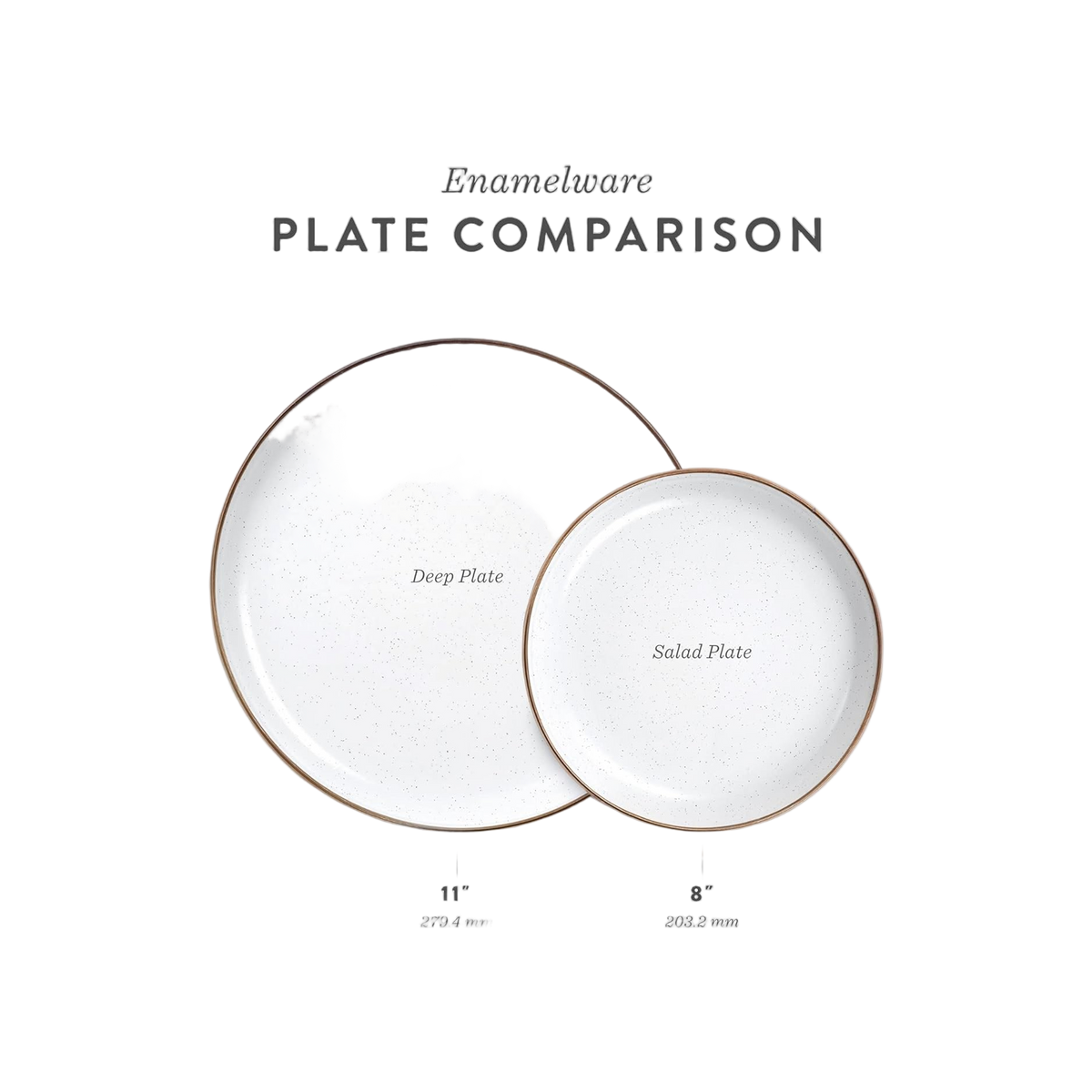 Barebones Plate/Enamel/Set 2 Pcs Egg Shell