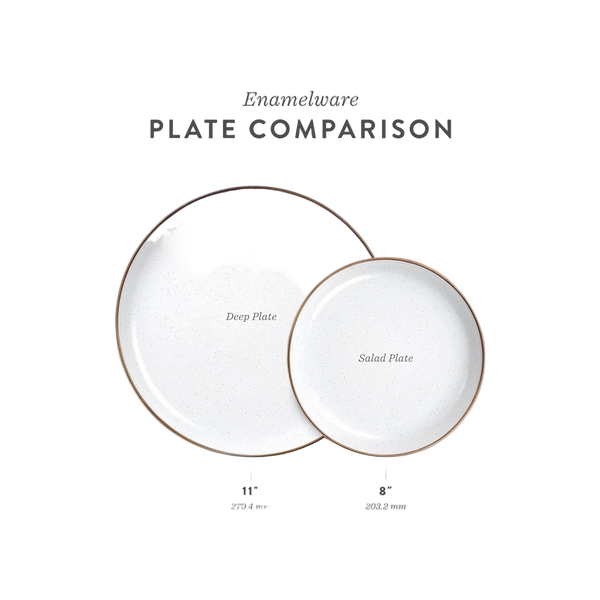 Barebones Plate/Enamel/Set 2 Pcs Egg Shell