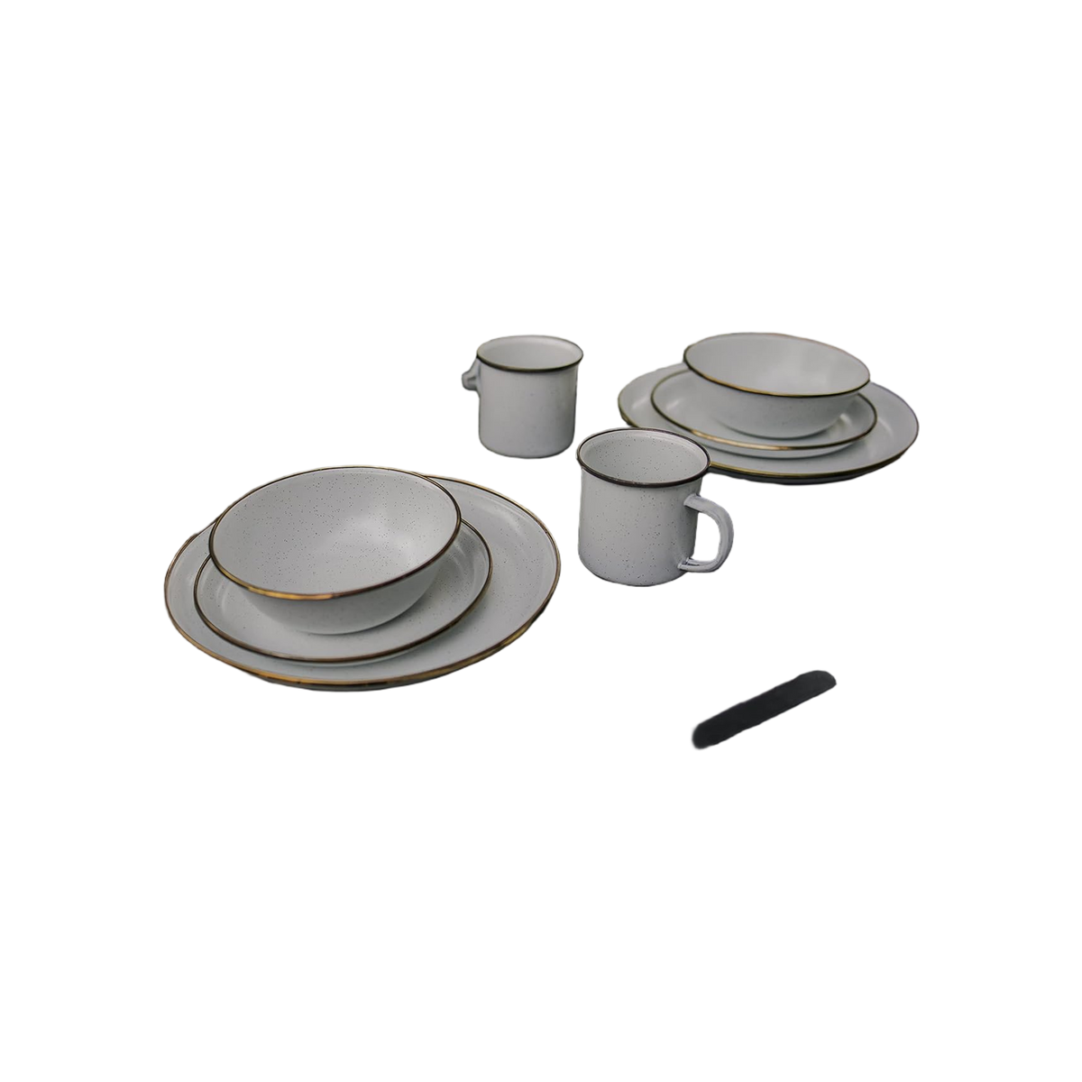 Barebones Plate/Enamel/Set 2 Pcs Egg Shell