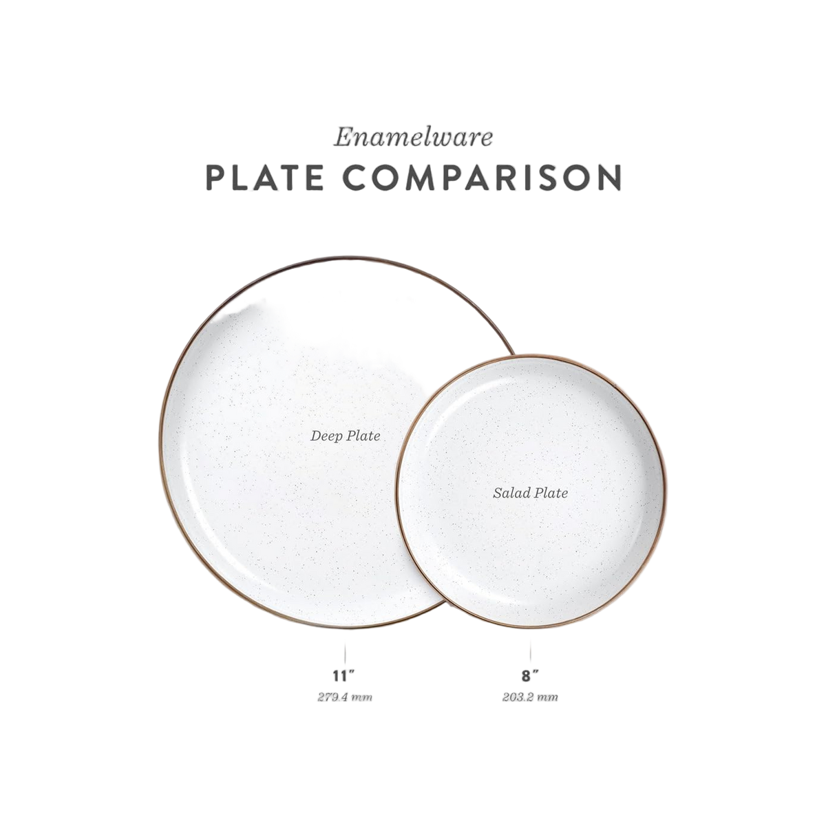 Barebones Small Plate/Enamel/Set 2 Pcs Egg Shell