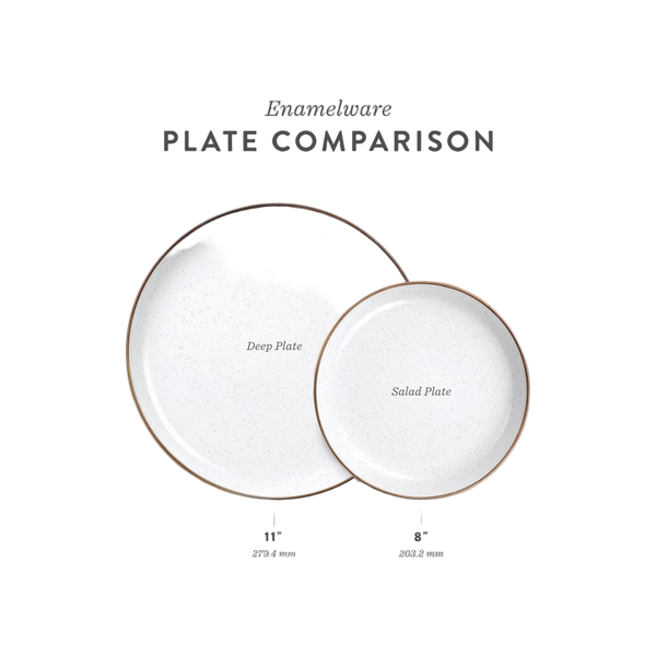 Barebones Small Plate/Enamel/Set 2 Pcs Egg Shell