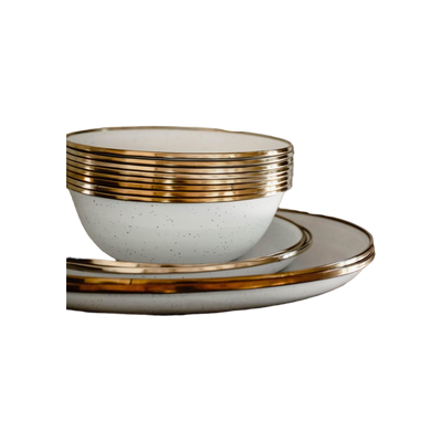 Barebones Small Plate/Enamel/Set 2 Pcs Egg Shell
