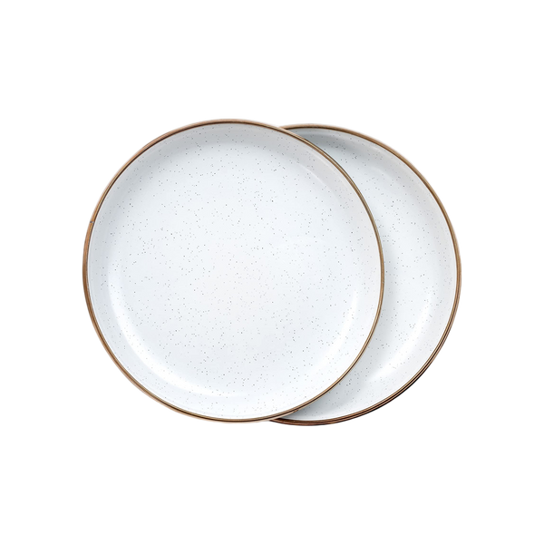 Barebones Small Plate/Enamel/Set 2 Pcs Egg Shell