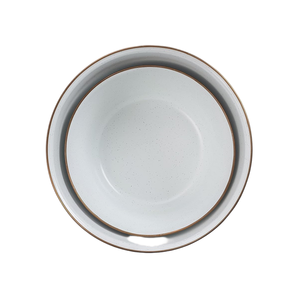 Barebones Mixing Bowl Enamel Set 2 Pcs Egg Shell