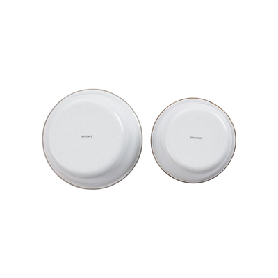 Barebones Mixing Bowl Enamel Set 2 Pcs Egg Shell