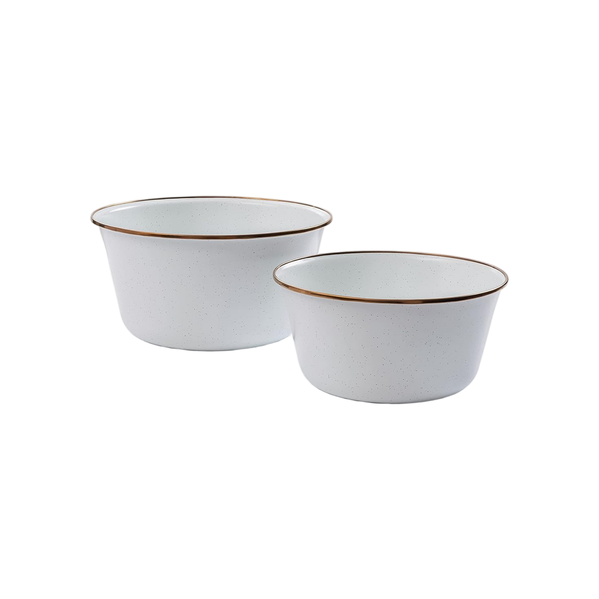 Barebones Mixing Bowl Enamel Set 2 Pcs Egg Shell