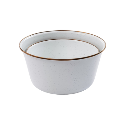 Barebones Mixing Bowl Enamel Set 2 Pcs Egg Shell