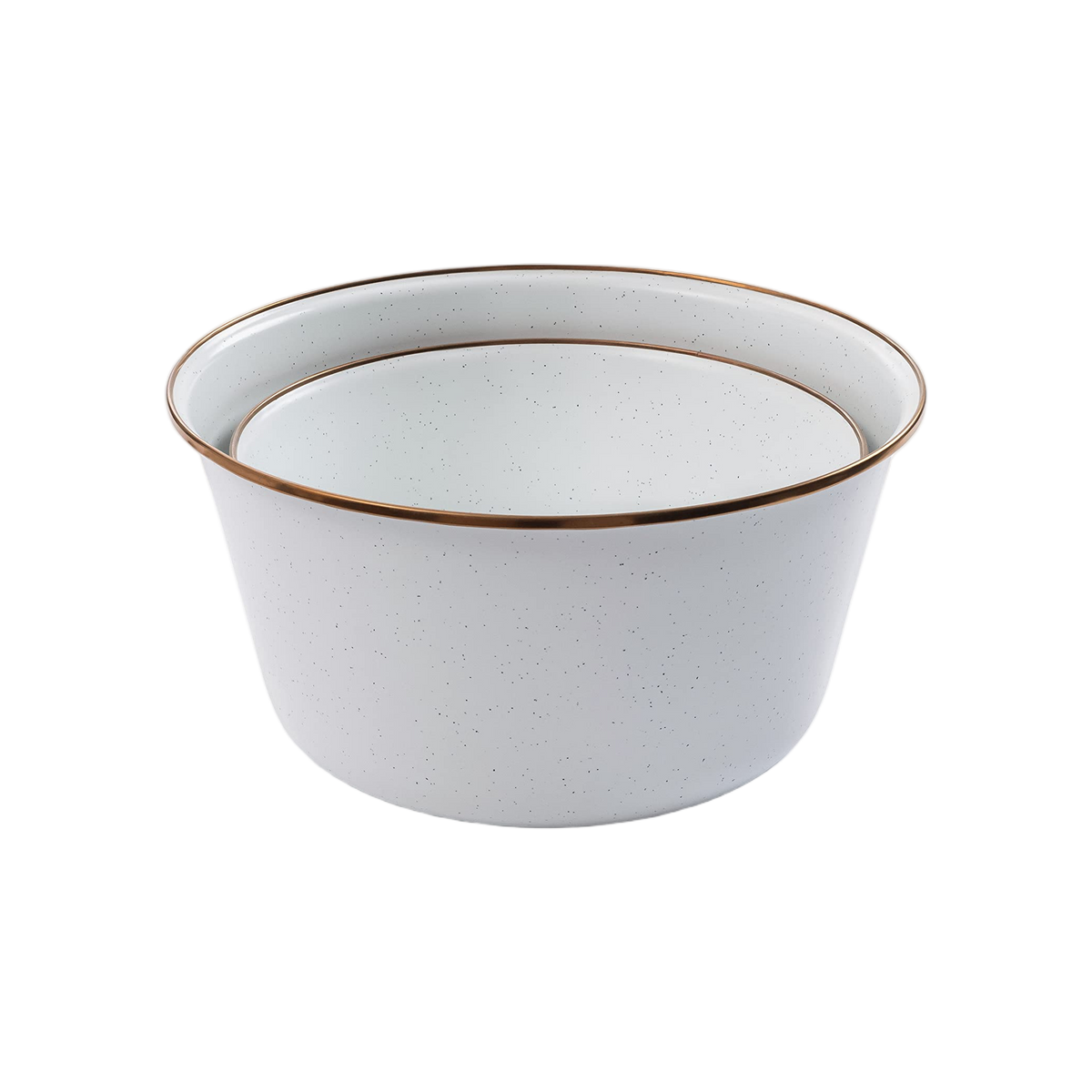 Barebones Mixing Bowl Enamel Set 2 Pcs Egg Shell