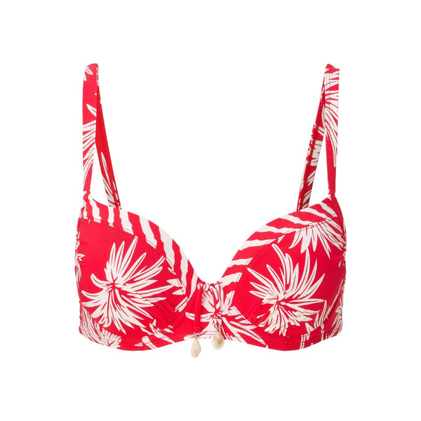 Moulded Bikini top — Leaf stripe