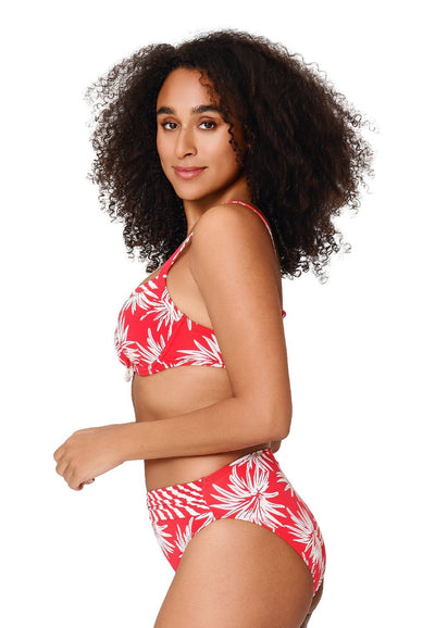 Moulded Bikini top — Leaf stripe