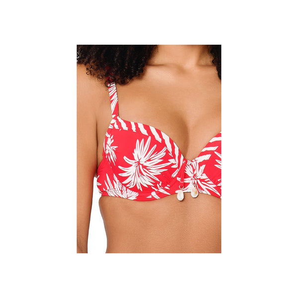 Moulded Bikini top — Leaf stripe
