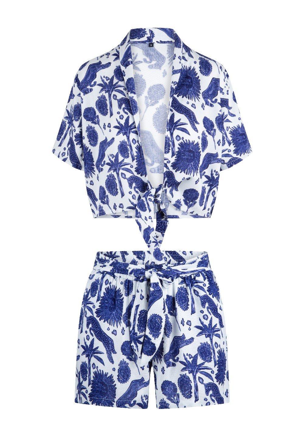Beach set — Blue white print