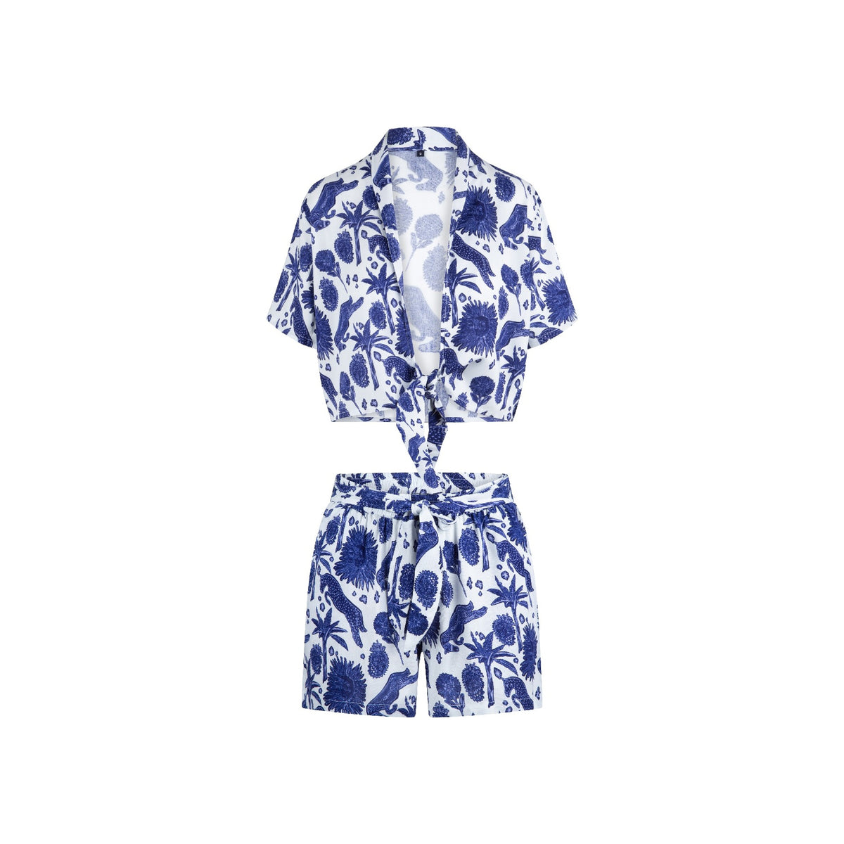 Beach set — Blue white print
