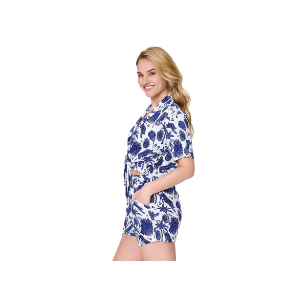 Beach set — Blue white print
