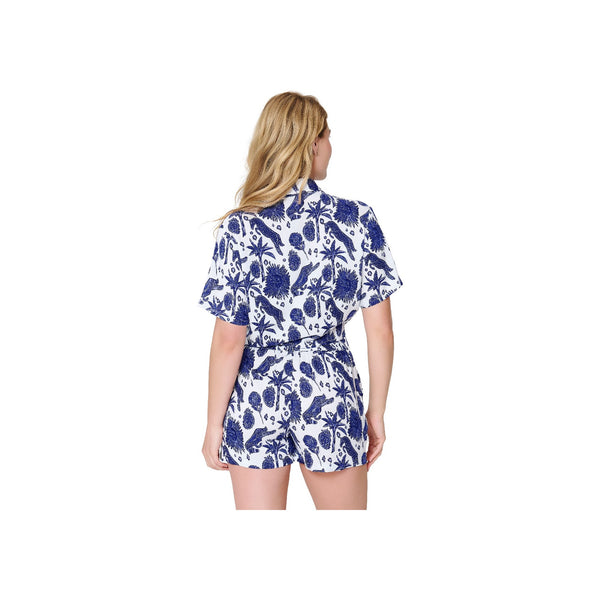 Beach set — Blue white print