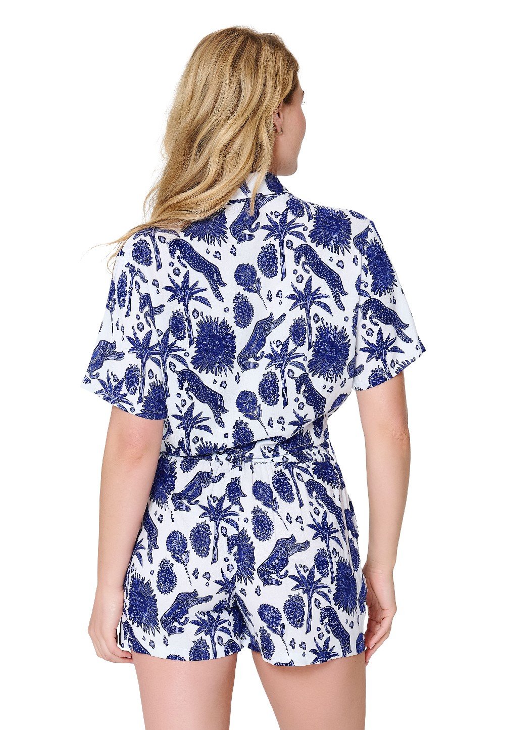 Beach set — Blue white print