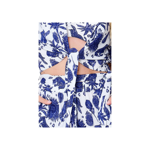 Beach set — Blue white print