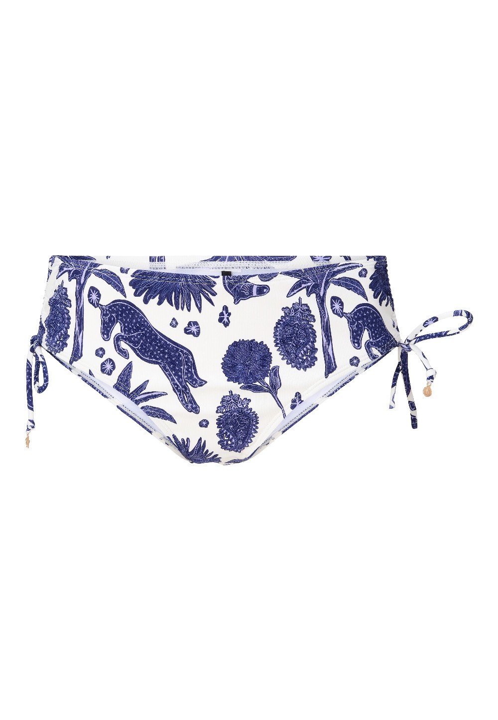 Bikini shorty — Blue white print