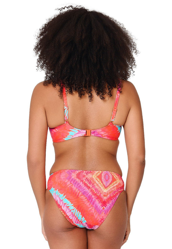 High leg bikini brief — Sea coral
