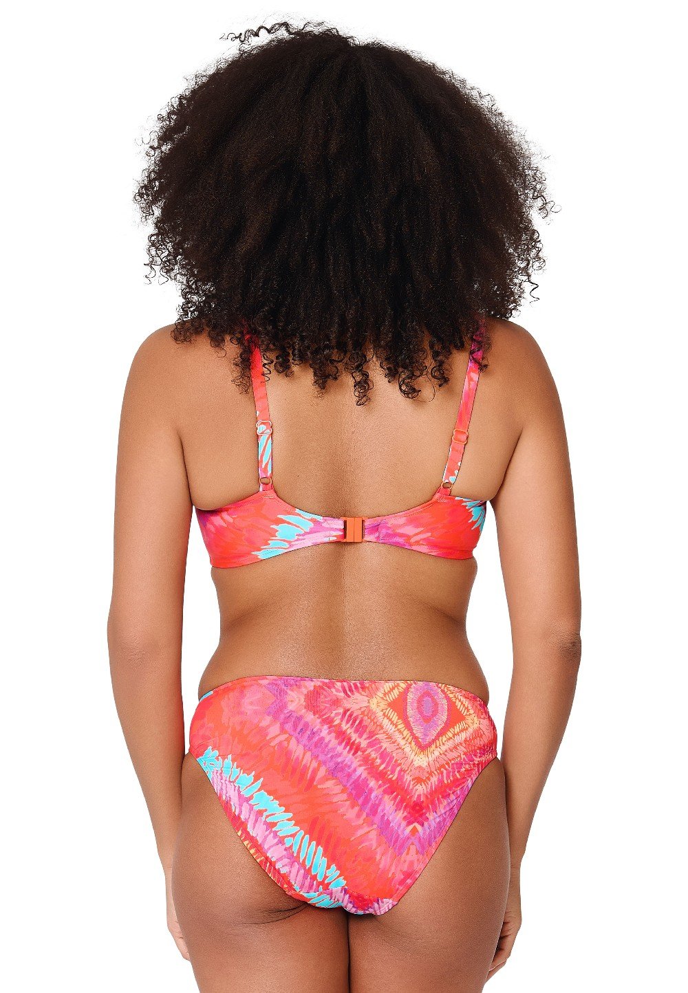 High leg bikini brief — Sea coral