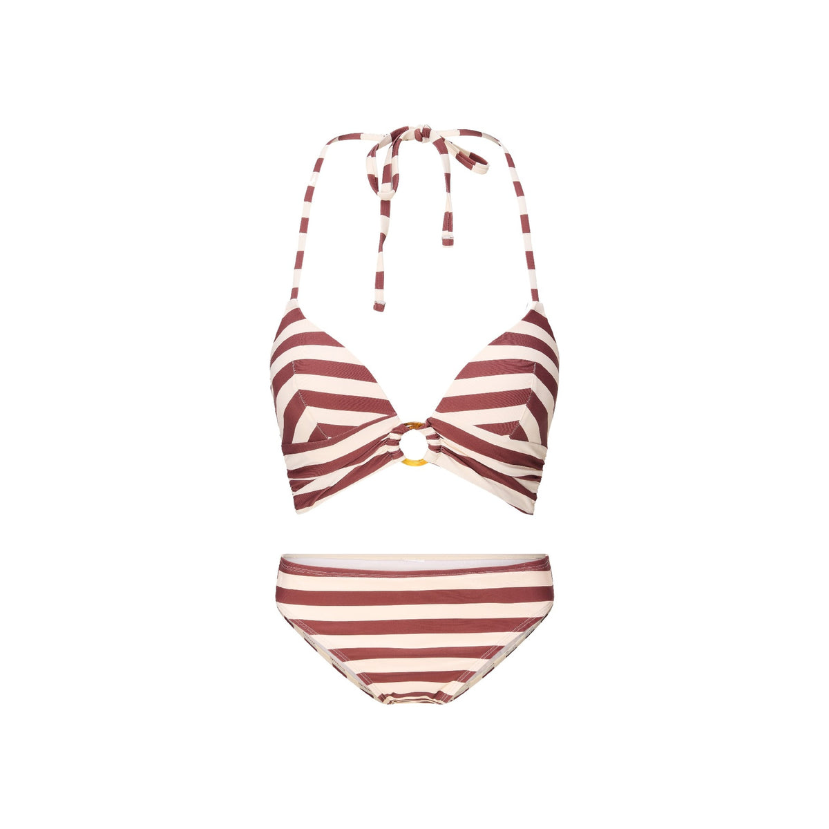 Triangle padded bikiniset — Sable stripe