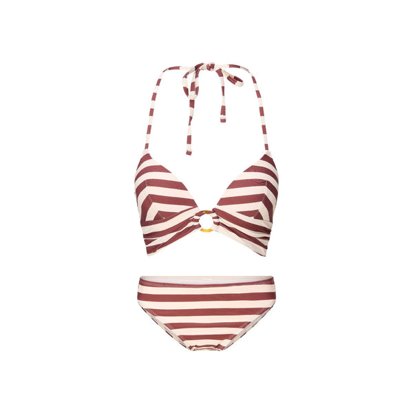 Triangle padded bikiniset — Sable stripe