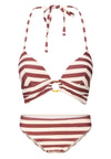 Triangle padded bikiniset — Sable stripe