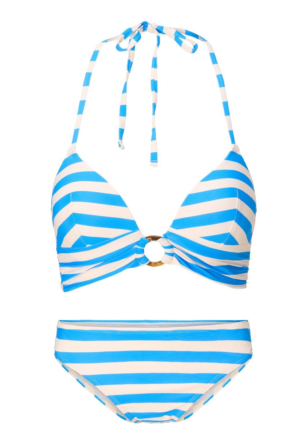 Triangle padded bikiniset — Sable stripe