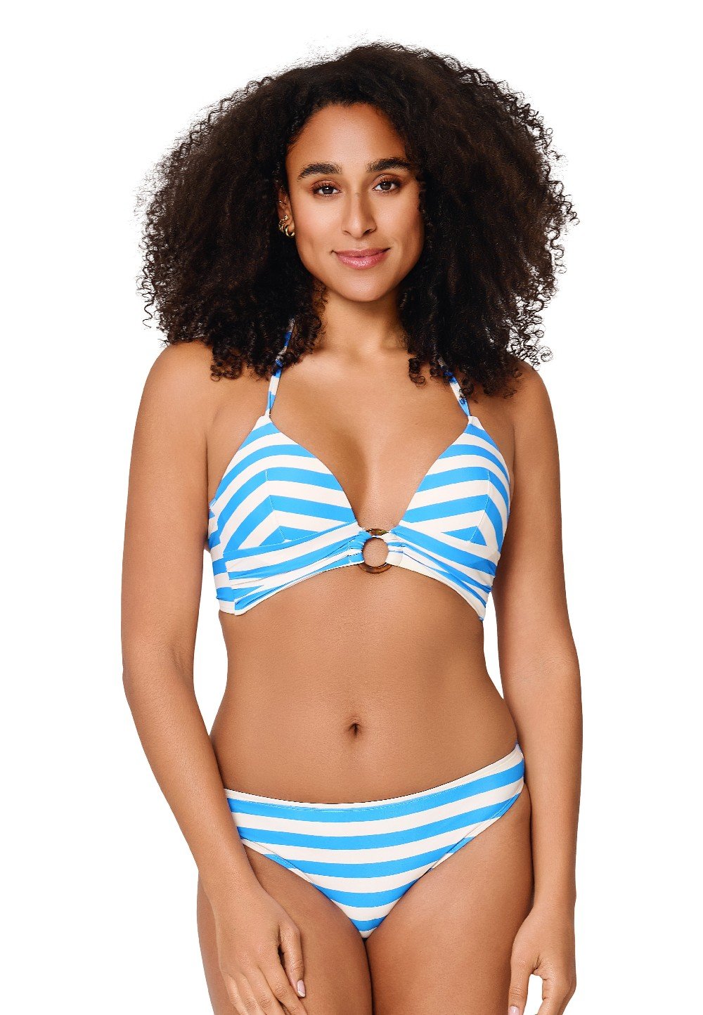 Triangle padded bikiniset — Sable stripe