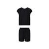 Top & shorts — Black