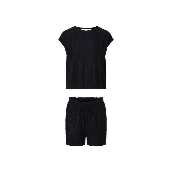 Top & shorts — Black