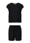 Top & shorts — Black