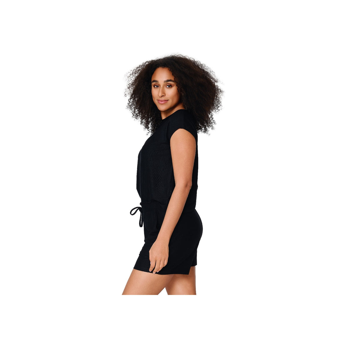 Top & shorts — Black