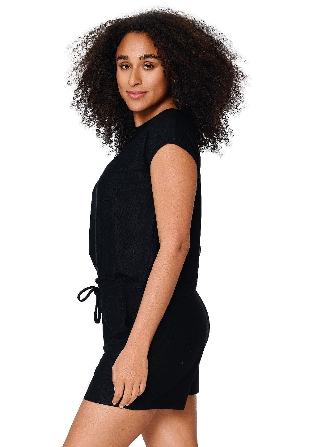 Top & shorts — Black