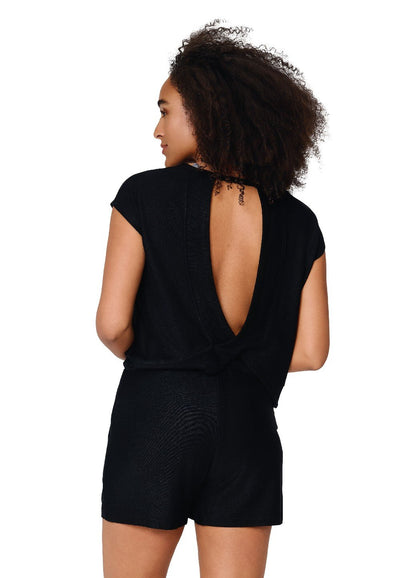 Top & shorts — Black