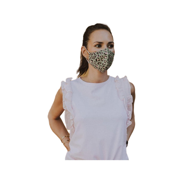Fisura Face Mask Green&Pink Cheetah U