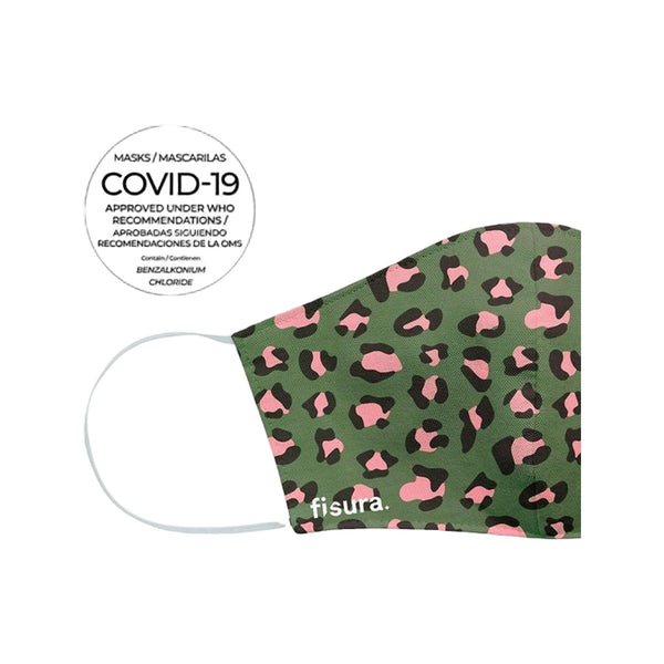 Fisura Face Mask Green&Pink Cheetah U