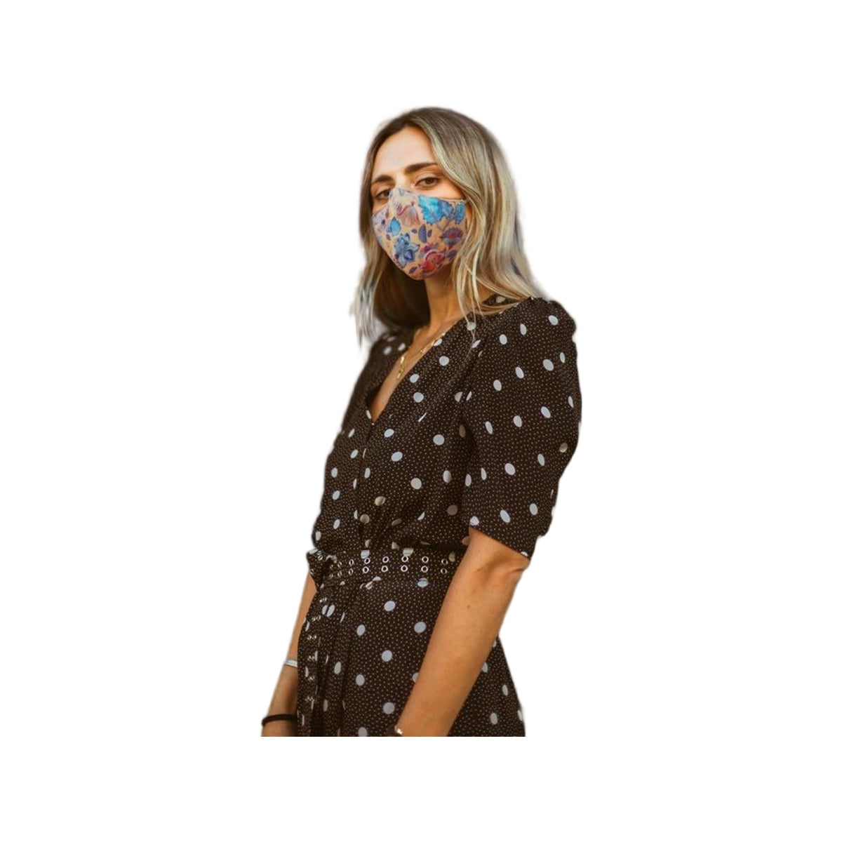 Fisura Face Mask Orange Paisley U