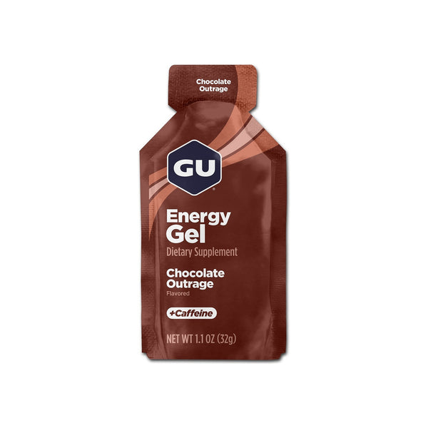 GU Energy Gel Chocolate Outrage met cafeïne - energiesupplement voor sporters 32g