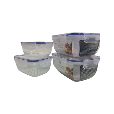 VOORRAADDOZENSET 3DLG MET DEKSEL 400ML/13.53OZ 800ML/27.05OZ 1400ML/47.35OZ 24 SET IN DISPLAY