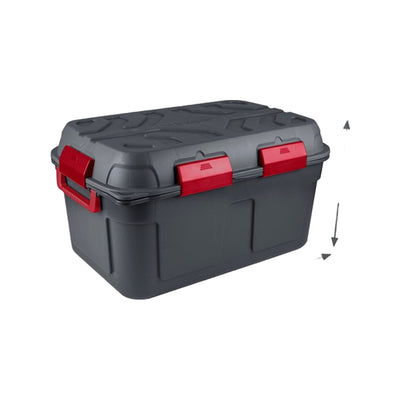 Sunware Q-line waterdichte opbergbox 130L antraciet rood