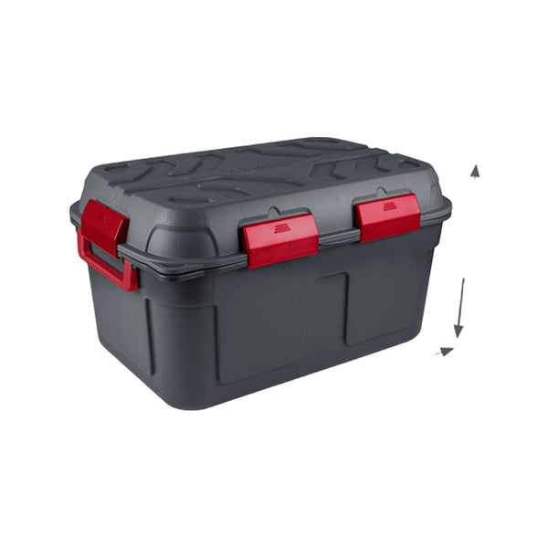 Sunware Q-line waterdichte opbergbox 130L antraciet rood