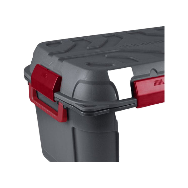 Sunware Q-line waterdichte opbergbox 130L antraciet rood