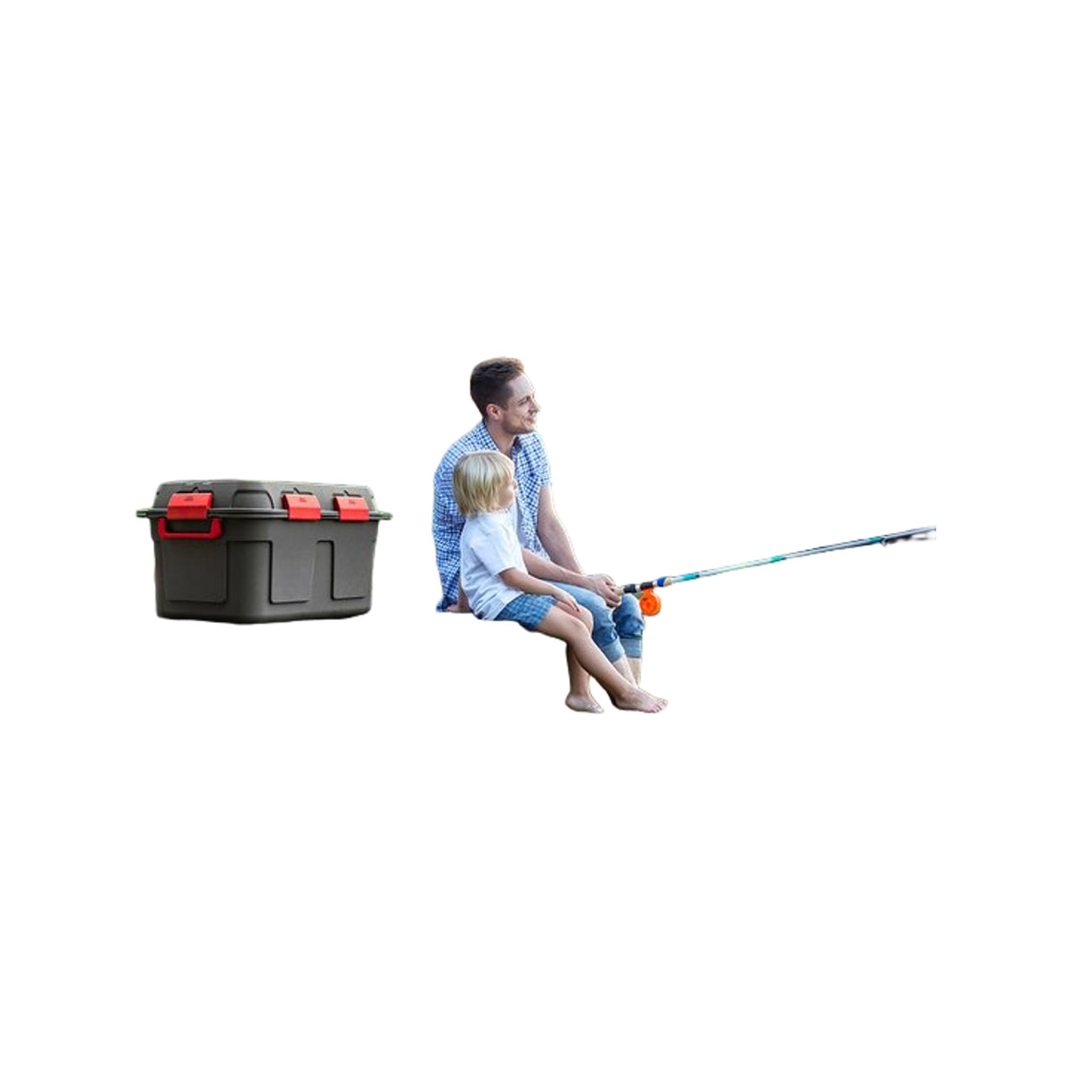 Sunware Q-line waterdichte opbergbox 130L antraciet rood