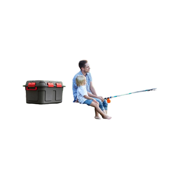 Sunware Q-line waterdichte opbergbox 130L antraciet rood